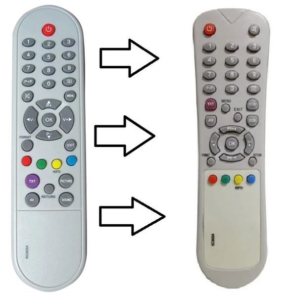 SUNNY PICTURELI 37 TÜPLÜ RC-903A TV KUMANDASI ürün görseli 1