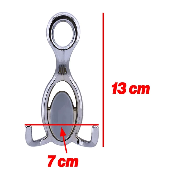 İlknur 5 Adet Portmanto Vestiyer Duvar Askısı Metal Dolap Elbise Askılığı Askılık Krom 5 Adet - 3
