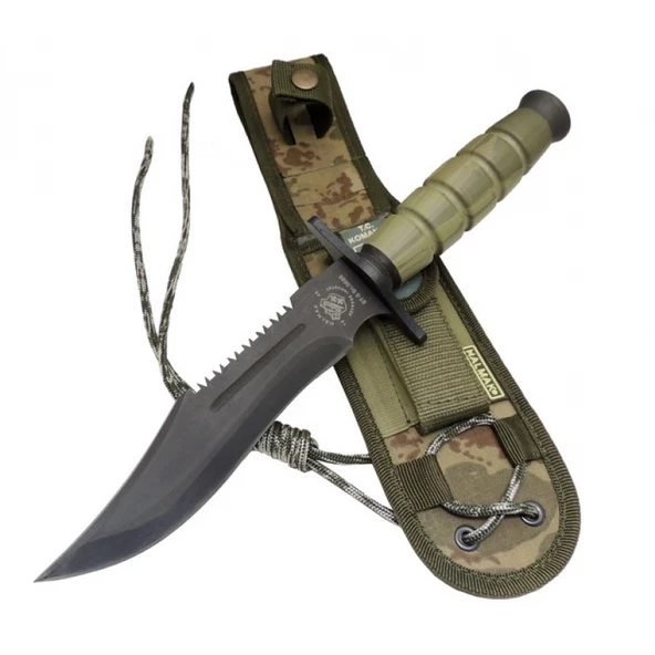 Halmak 0698 Haki  30cm -  Testere Detaylı, Oluklu, Kılıflı
