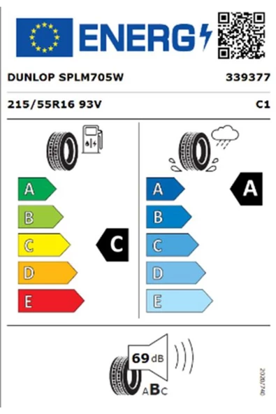 Dunlop 215/55 R16 Tl 93V Sp Sport Lm705 Yaz Lastiği (Üretim Tarihii:2024) - 2