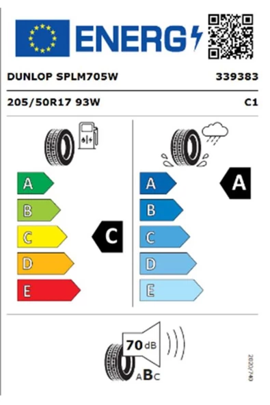 Dunlop 205/50 R17 Tl 93W Xl Sp Sport Lm705 Yaz Lastiği (Üretim Tarihi:2024) - 2