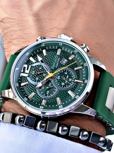 Ferrucci Function FCF.11550FS.04 Silikon Kordon Erkek Kol Saati - Resim 2