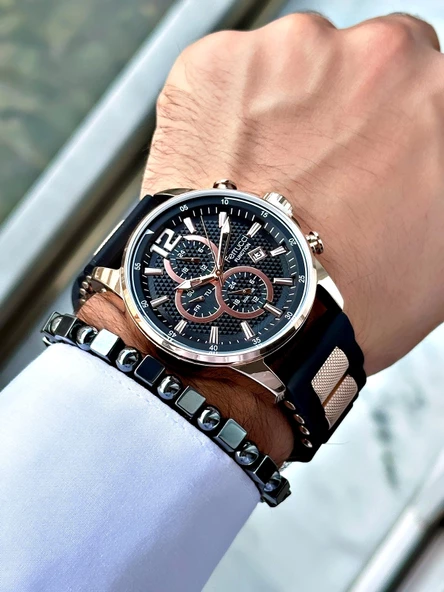 Ferrucci Function FCF.11550FS.06 Silikon Kordon Erkek Kol Saati - Resim 5