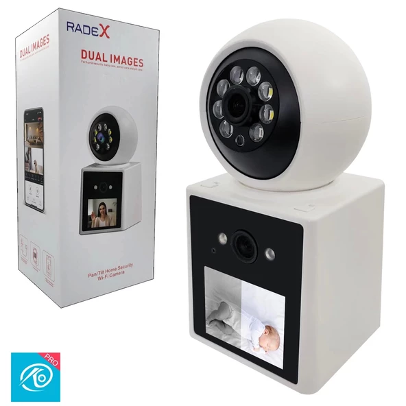 Radex Rx-11aı Smart Akıllı Güvenlik Kamerası 2 Kameralı 3+3mp Wi-fi Ptz Ekranlı