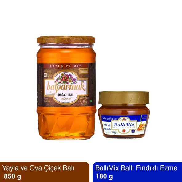 Balparmak Yayla Ova Balı 850 g ve BallıMix Ballı Fındık Ezmesi 180 g