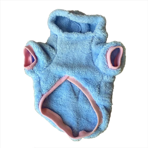 Softie Blue Bunny Kapsonlu Sweatshirt Kedi Süeteri Kedi Kıyafeti - 4