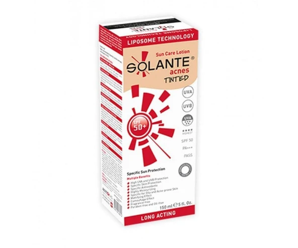 Solante Acnes Tinted Losyon SPF 50+ 150 Ml