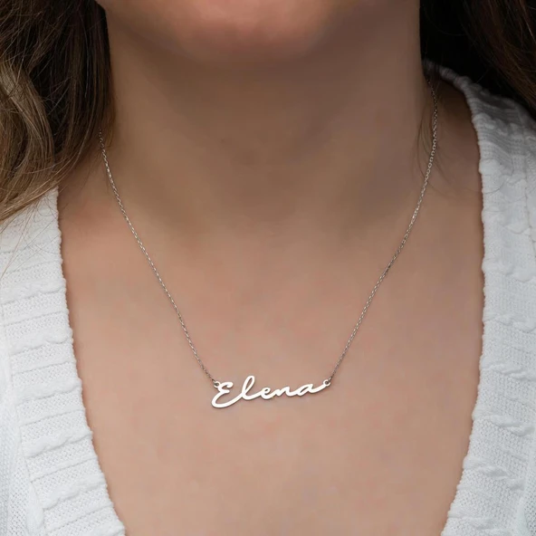 El Yazısı  925 Gümüş İsimli Kolye - Resim 7