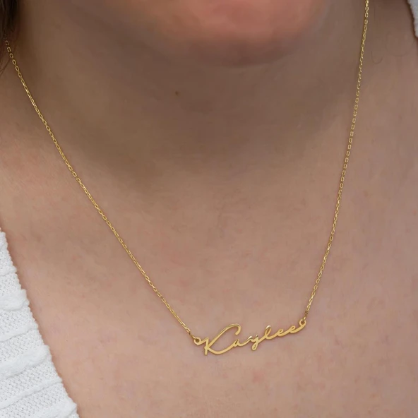 El Yazısı  925 Gümüş İsimli Kolye - Resim 2