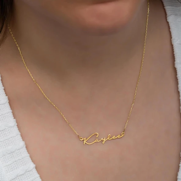 El Yazısı  925 Gümüş İsimli Kolye - Resim 3