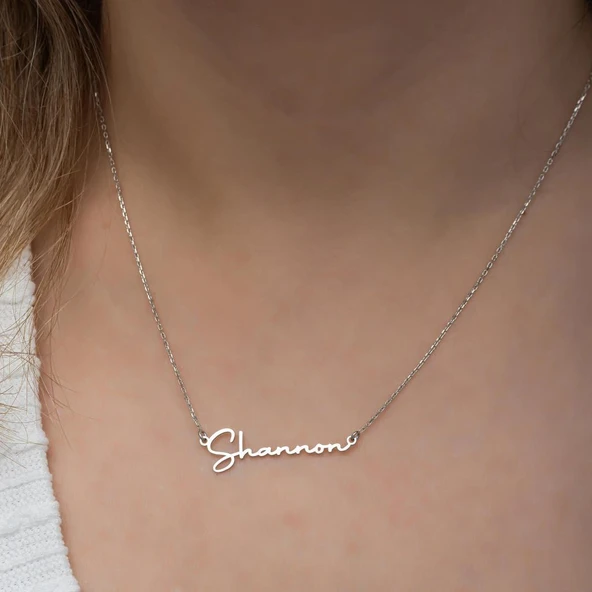 El Yazısı  925 Gümüş İsimli Kolye - Resim 6