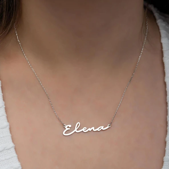 El Yazısı  925 Gümüş İsimli Kolye - Resim 6