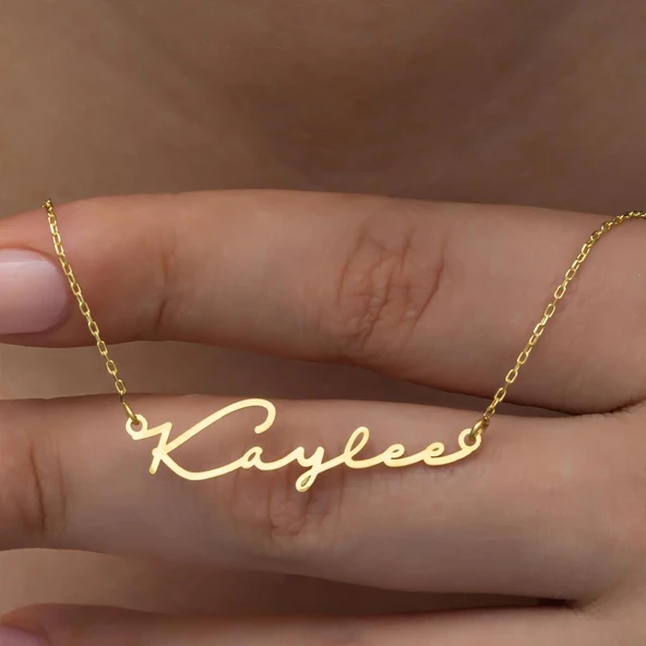 El Yazısı  925 Gümüş İsimli Kolye - Resim 6