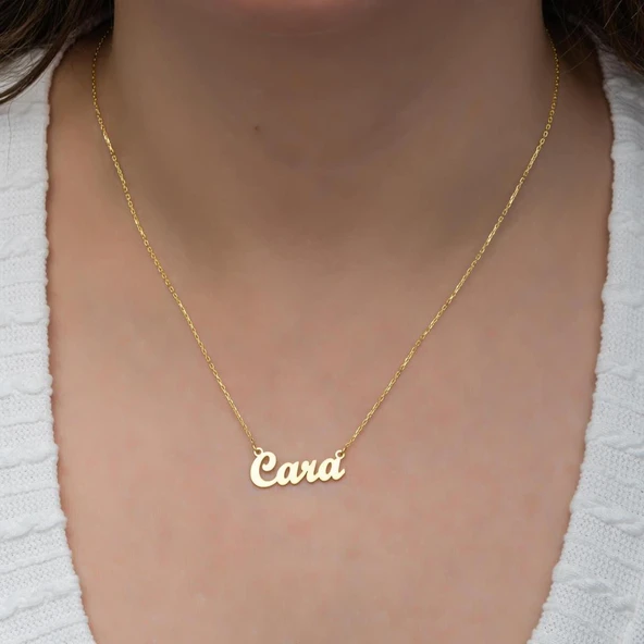 Altın Kaplama 925 Gümüş İsimli Kolye - Resim 3