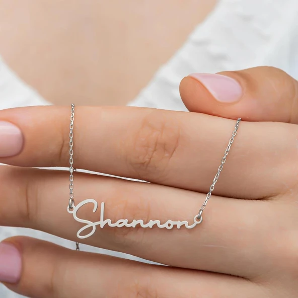 El Yazısı  925 Gümüş İsimli Kolye ürün görseli 1