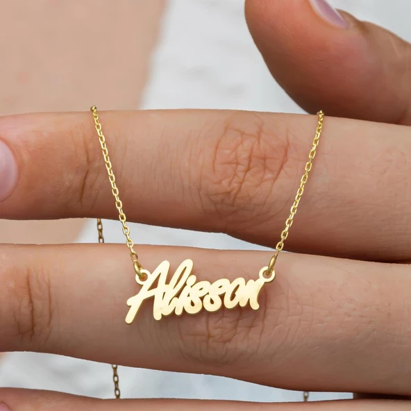 Altın Kaplama 925 Gümüş İsimli Kolye ürün görseli 1