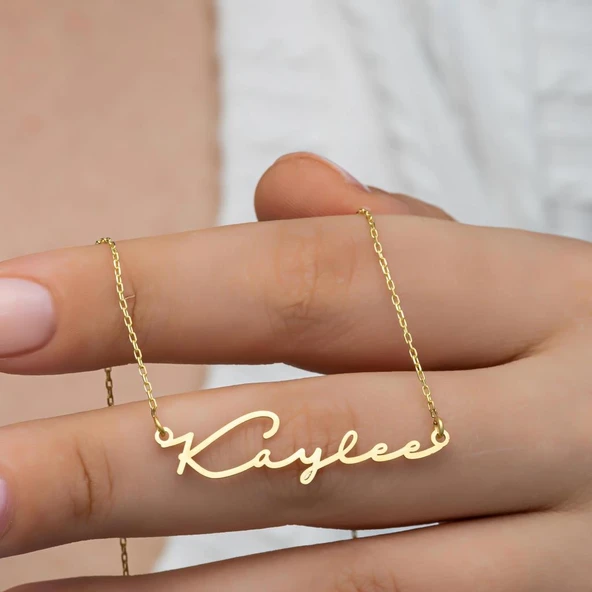 El Yazısı  925 Gümüş İsimli Kolye - Resim 9