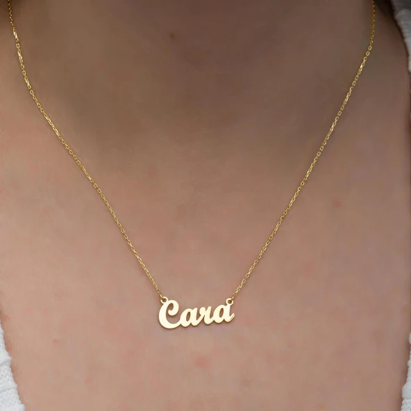 Altın Kaplama 925 Gümüş İsimli Kolye - Resim 4