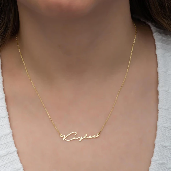 El Yazısı  925 Gümüş İsimli Kolye - Resim 5