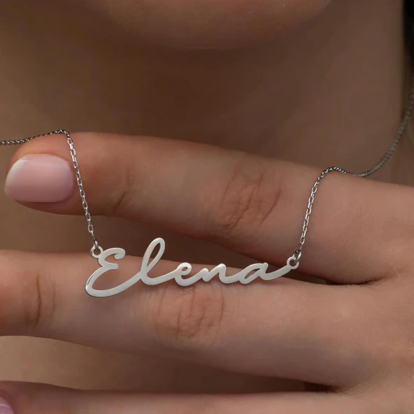 El Yazısı  925 Gümüş İsimli Kolye - Resim 3