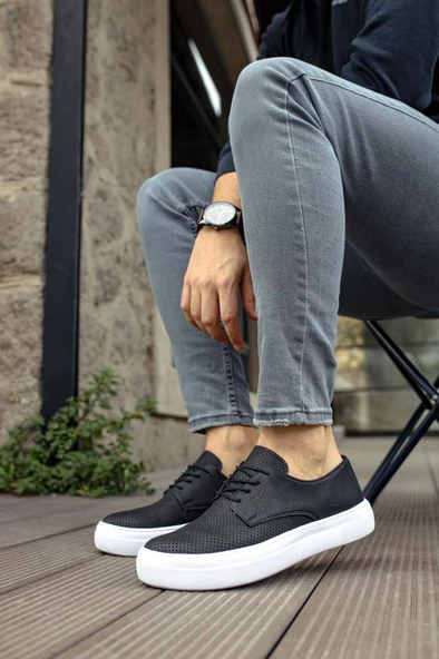 CH061 CBT Rex Erkek Ayakkabı SIYAH - Resim 3