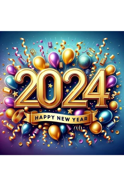 Movas Sanat Happy New Year | Elmas Mozaik Tablo | Mozaik Puzzle | 75x75 | E20204274