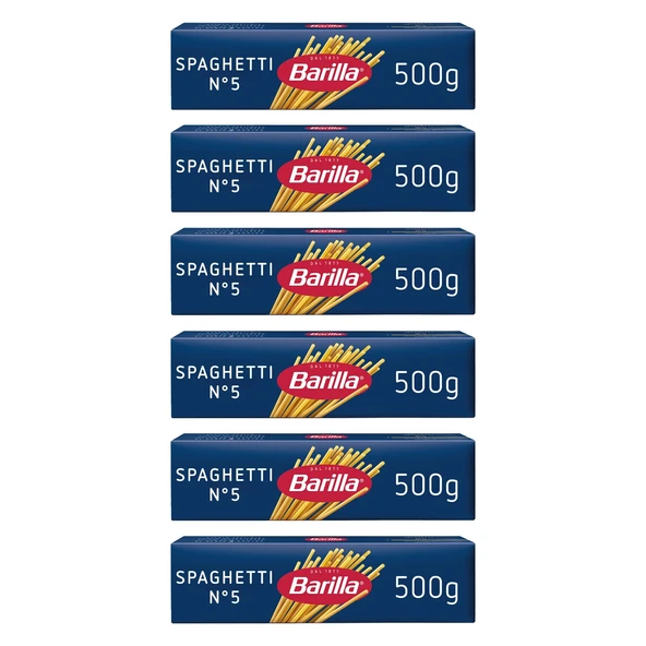 Barilla Spagetti No.5 500 G X 6 Adet - Resim 3