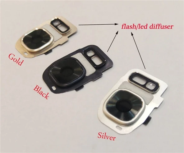Gmr Samsung Galaxy Uyumlu S7 Kamera Camı Lens Siyah Renk