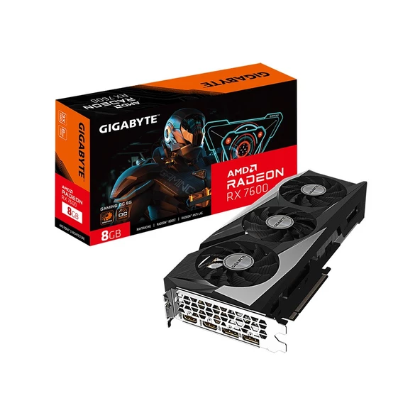 GIGABYTE Radeon RX 7600 GAMING OC 8GB GDDR6 128Bit FSR 3 AMD Ekran Kartı-GV-R76GAMING OC-8GD