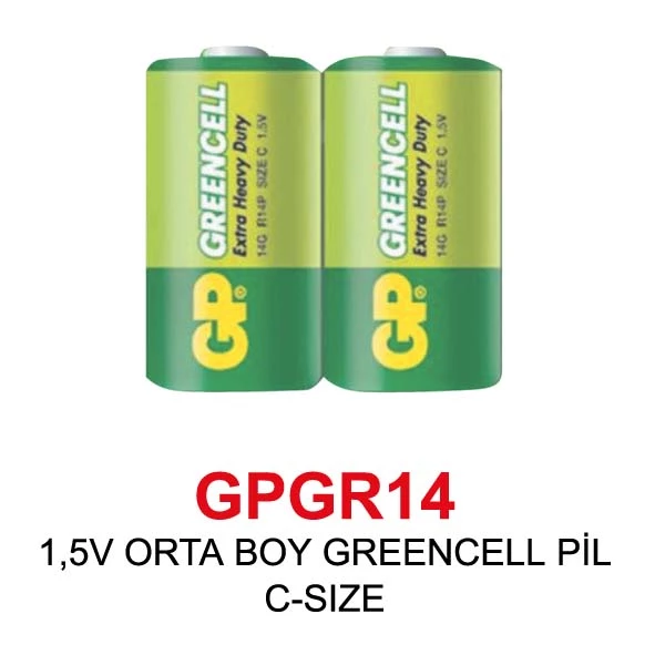 ,5V ORTA BOY GREENCELL PİL C-SIZE