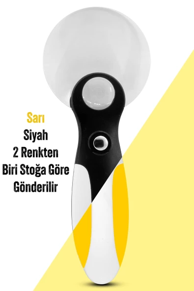 Ledli Işıklı Aydınlatmalı Büyüteç 5X - 10X Büyütme Kapasiteli El Tipi 60 mm Mercek Çerçevesiz - 5