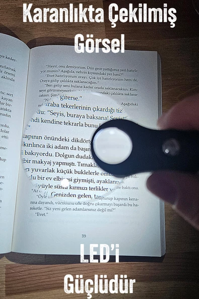 Ledli Işıklı Aydınlatmalı Büyüteç 5X - 10X Büyütme Kapasiteli El Tipi 60 mm Mercek Çerçevesiz - 6