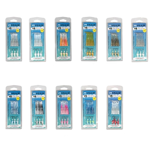 Ryuji V8 8cm 5,5g LRF Silikon Yem Red Head White Silver