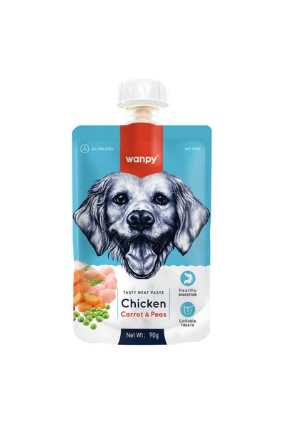 Wanpy Dog Et Ezme Tavuk,havuç,bezelye 90 Gr.