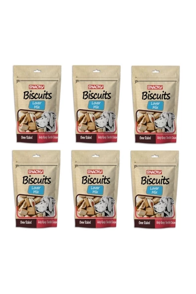 Snacky Biscuits Lower Mix Köpek Bisküvisi 200 Gr. X 6 Adet