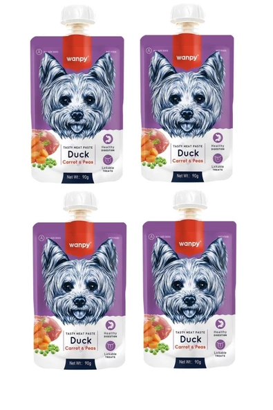 Wanpy Taze Ördekli & Havuçlu Köpek Et Ezmesi 90 Gr. X 4 Adet