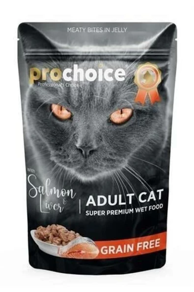 ProChoice Adult Cat Somon Wıth Lıver Pouch 85gr