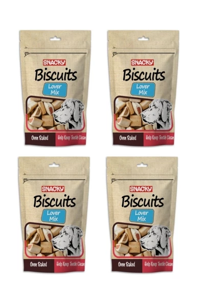 Snacky Biscuits Lower Mix Köpek Bisküvisi 200 Gr. X 4 Adet