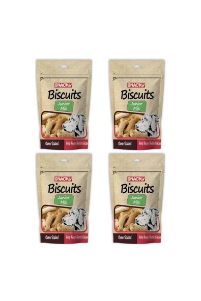 Snacky Junior Mix Köpek Bisküvisi 200 Gr X 4 Adet