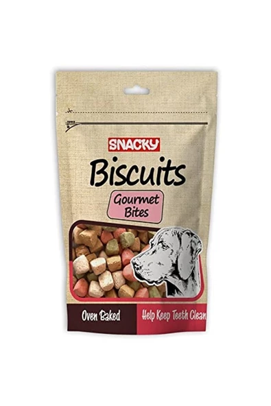 Snacky Gourmet Bites Köpek Bisküvisi 200 gr - Puppy' Nin Eğlenerek Yediği Bisküvi