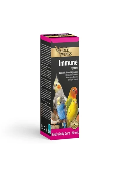 Gold Wings Immune Kuşlar Için Enfeksiyon Önleyici Yem Katkısı 20 Ml