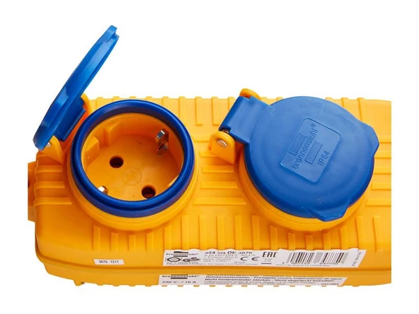Brennenstuhl Power-Block Serisi 4 Soketli 230V/16A IP54 Dış Mekana Uygun Fiş Ucu ( Kablosuz ) Golyat Fiş - 2