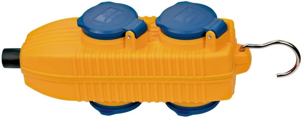 Brennenstuhl Power-Block Serisi 4 Soketli 230V/16A IP54 Dış Mekana Uygun Fiş Ucu ( Kablosuz ) Golyat Fiş