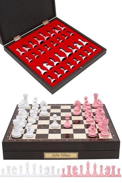 Cooper Chess Premium Ahşap Kutulu Metal Hediyelik Satranç Takımı | Renkli Taraftar, Dekor, Tasarım Satranç Taşı