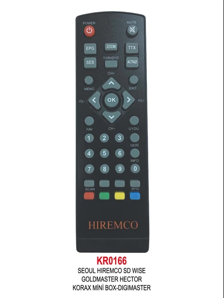 SEOUL HIREMCO SD WISE-GOLDMASTER HECTOR-KORAX MİNİ BOX-DIGIMASTER KUMANDA