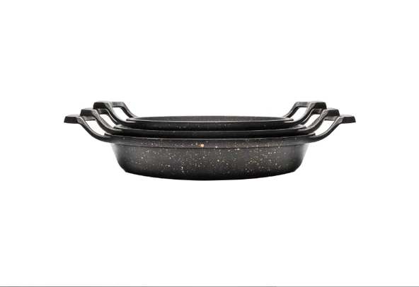 3 Lü Granit Döküm Sahan Tava Seti - 2