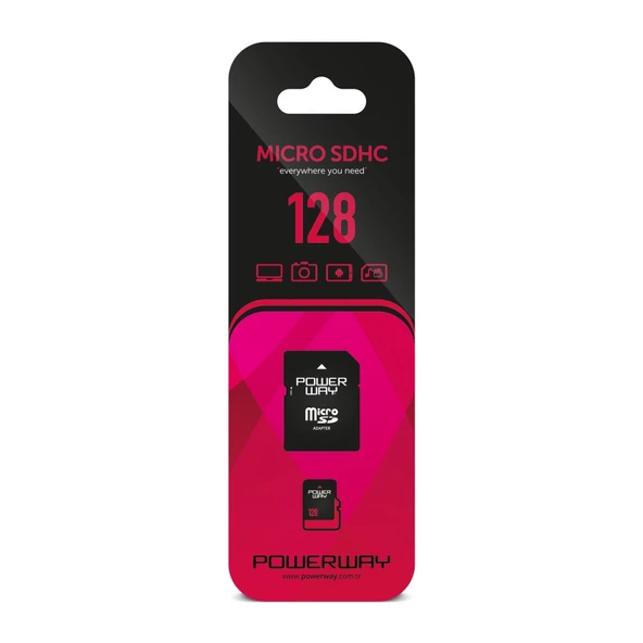 Powerway 128 Gb Microsd Hafıza Kartı Ve Adaptör