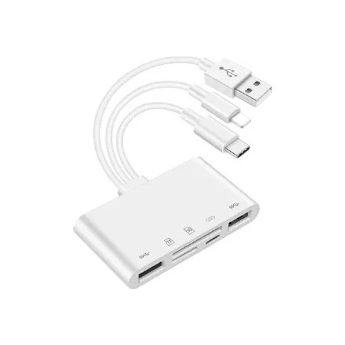 Lightning-Type C- Usb 3.0  Çoklayıcı Micro Sd- Sd Kart Okuyucu