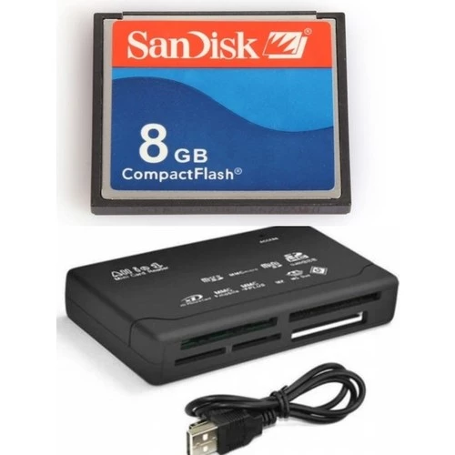 Sandisk 8 Gb Compact Flash Hafıza Kartı - Usb 2.0 Cf Kart Okuyucu