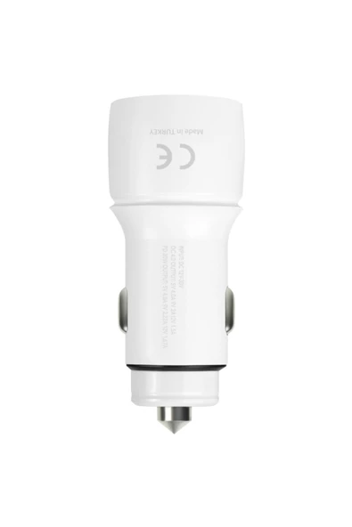 Powerway Cc4.0 Qc40 40W 5V 4 Amper Type C - Usb Araç Şarj Başlığı Beyaz - 4